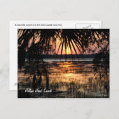 ヒルトンヘッドの日没 ポストカード (正面/裏面)