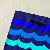 ヒルトンヘッドアイランドキュートシルボートいかりアンドネーム ビーチタオル (インサイチュ)