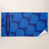 ヒルトンヘッドアイランドサウスカロライナかわいらしシーシェル ビーチタオル (正面)