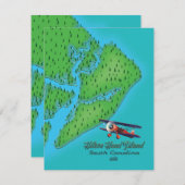 ヒルトンヘッドアイランドサウスカロライナの地図 (正面/裏面)