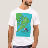 ヒルトンヘッドアイランドサウスカロライナの地図 Tシャツ (正面)