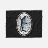 ヒルトンヘッドアイランドサウスカロライナ魚釣りシャークフィ フリースブランケット (正面(横))