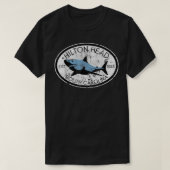 ヒルトンヘッドアイランドサウスカロライナ魚釣りシャークフィ Tシャツ (デザイン正面)