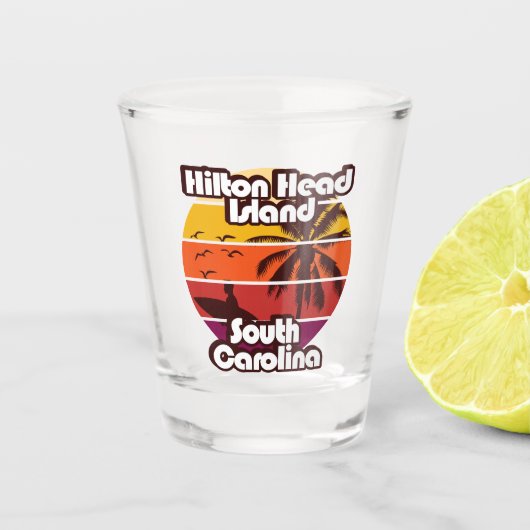 ヒルトンヘッドアイランドサウスカロライナ ショットグラス (正面)
