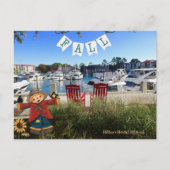 ヒルトンヘッドアイランドシーパインズマリーナ秋カカシュロー ポストカード (正面)