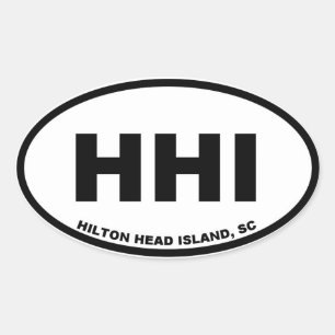 ヒルトンヘッドアイランドHHI 楕円形シール