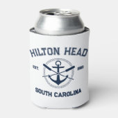 ヒルトンヘッドアイランドSCネイビークロストオールいかり 缶クーラー (缶正面)