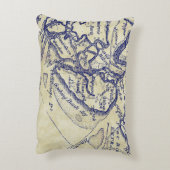 ヒルトンヘッドアイランドSCヴィンテージマップネイビーブルーティーセント アクセントクッション (裏面(縦))