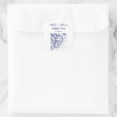 ヒルトンヘッドアイランドSCヴィンテージマップネイビーブルー スクエアシール (バッグ)