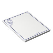 ヒルトンヘッドアイランドSCヴィンテージマップネイビーブルー ノートパッド (アングル)