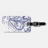 ヒルトンヘッドアイランドSCヴィンテージマップネイビーブルー ラゲッジタグ (正面横)