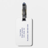 ヒルトンヘッドアイランドSCヴィンテージマップネイビーブルー ラゲッジタグ (裏面縦)