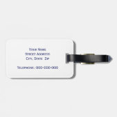 ヒルトンヘッドアイランドSCヴィンテージマップネイビーブルー ラゲッジタグ (裏面横)