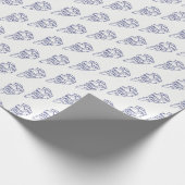 ヒルトンヘッドアイランドSCヴィンテージマップネイビーブルー ラッピングペーパー (角)