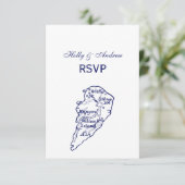 ヒルトンヘッドアイランドSCヴィンテージマップネイビーブルー 出欠カード (スタンド正面)