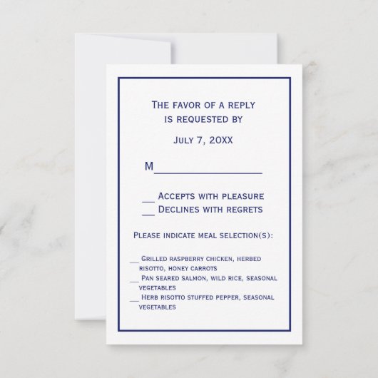 ヒルトンヘッドアイランドSCヴィンテージマップネイビーブルー 出欠カード (裏面)