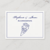 ヒルトンヘッドアイランドSCヴィンテージマップネイビーブルー 名刺 (正面)