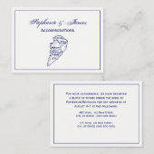 ヒルトンヘッドアイランドSCヴィンテージマップネイビーブルー 名刺 (正面/裏面)