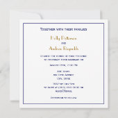 ヒルトンヘッドアイランドSCヴィンテージマップネイビーブルー 招待状 (裏面)