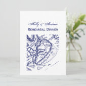 ヒルトンヘッドアイランドSCヴィンテージマップネイビーブルー 招待状 (スタンド正面)