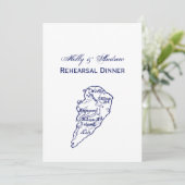 ヒルトンヘッドアイランドSCヴィンテージマップネイビーブルー 招待状 (スタンド正面)