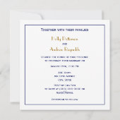 ヒルトンヘッドアイランドSCヴィンテージマップネイビーブルー 招待状 (裏面)