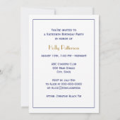 ヒルトンヘッドアイランドSCヴィンテージマップネイビーブルー 招待状 (裏面)