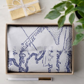 ヒルトンヘッドアイランドSCヴィンテージマップネイビーブルー 薄葉紙 (ギフト)