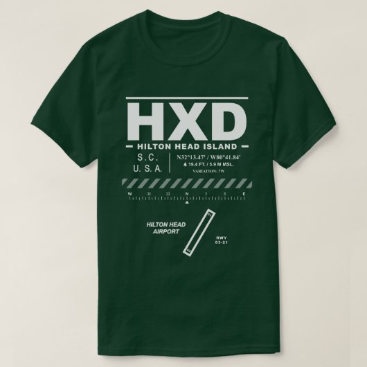 ヒルトンヘッドエアポートHXD Tシャツ (デザイン正面)