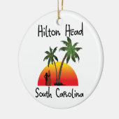 ヒルトンヘッドサウスカロライナ セラミックオーナメント (左)
