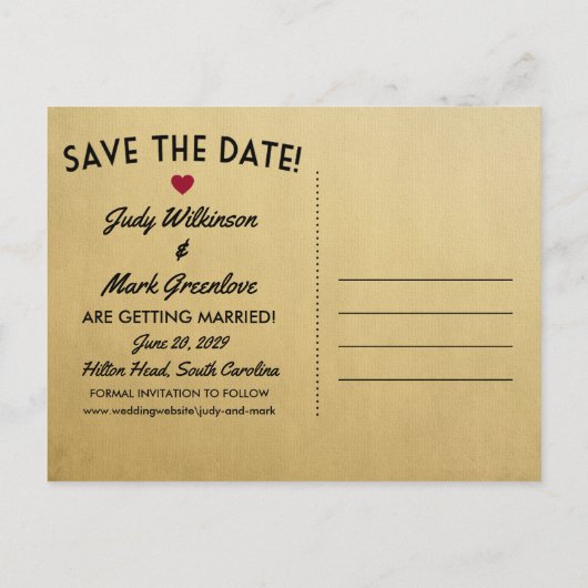 ヒルトンヘッドザデイトヴィンテージビーチ 案内ポストカード (裏面)