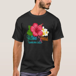 ヒルトンヘッドバケーションカロライトロピカルハイビスカスFl Tシャツ