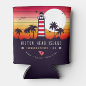ヒルトンヘッドライトハウスSCレトロサンセットディ土産 缶クーラー (正面)