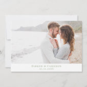 ヒルトンヘッドSCマップエレガントセージグリーン結婚ズ セーブザデート (裏面)