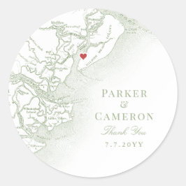 ヒルトンヘッドSCマップエレガントセージ結婚式の引き出物 ラウンドシール