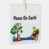 ヒルビリーおもしろいアンドサンタムーンシャインオーナメント セラミックオーナメント (右)