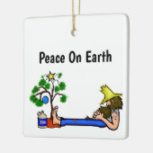 ヒルビリーおもしろいアンドサンタムーンシャインオーナメント セラミックオーナメント (左)