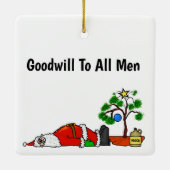 ヒルビリーおもしろいアンドサンタムーンシャインオーナメント セラミックオーナメント (裏面)