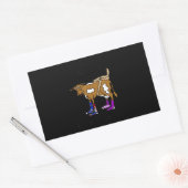 ヒルビリーおもしろいバイク牛ギフト用バイクもしくは自転車に乗る人 長方形シール (封筒)