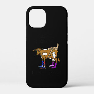 ヒルビリーおもしろいバイク牛ギフト用バイクもしくは自転車に乗る人 iPhone 12 MINI ケース