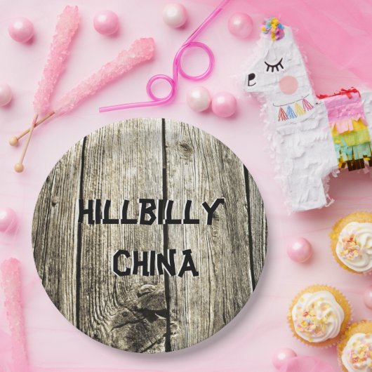 ヒルビリーおもしろい中国ノテフェイクィパインフェンス ペーパープレート (パーティー)