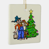 ヒルビリーまたはレッドネッククリスマスオーナメント セラミックオーナメント (右)