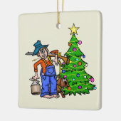 ヒルビリーまたはレッドネッククリスマスオーナメント セラミックオーナメント (左)