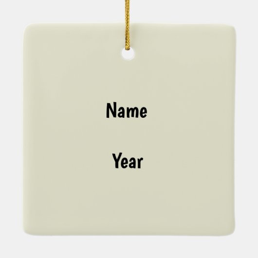 ヒルビリーまたはレッドネッククリスマスオーナメント セラミックオーナメント (裏面)