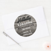 ヒルビリーパーソナライズされたムーンシャインラベル ラウンドシール (封筒)