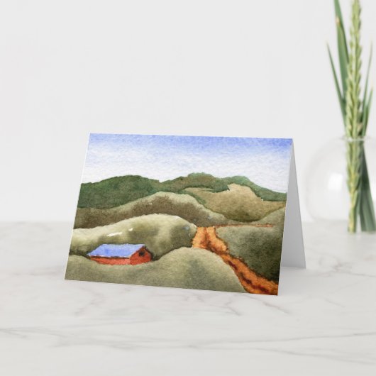 "ヒルファーム"国道グリーティングカード カード (正面)