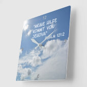 ヒルフェ・フォン・ジェホバ。 スクエア壁時計 (傾斜)