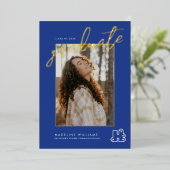 ヒルベルト大学卒業式 箔招待状 (立ち正面)