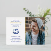 ヒルベルト大学卒業式 箔招待状 (立ち正面)