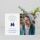 ヒルベルト大学卒業式 箔招待状 (立ち正面)